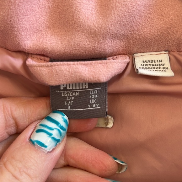 Puma Down Puffer Jacket Girls Small (6/7) - Picture 9 of 12